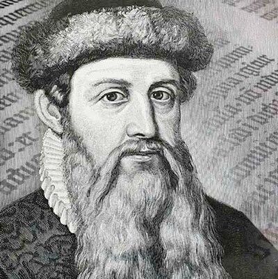El inventor de la imprenta Gutenberg